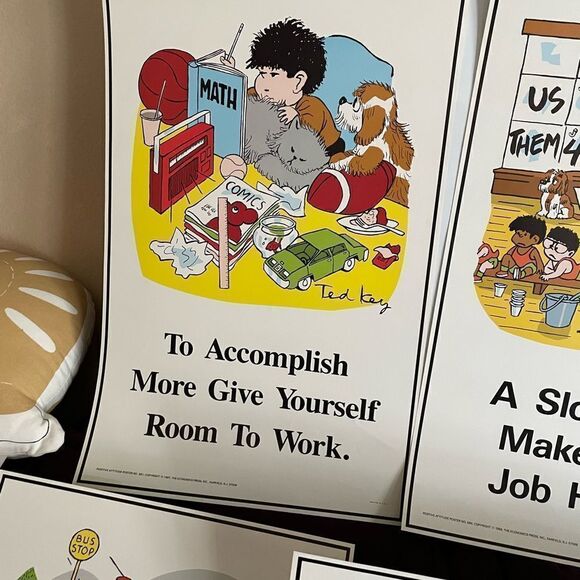 Positive Attitude 1980’s Posters Encourage Do The Right Things set of 6 - Picture 10 of 15